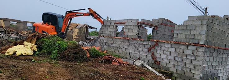 田横岛省级旅游度假区对违法建设依法拆除