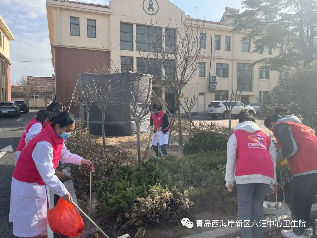 人人动手，洁净家园——青岛西海岸新区六汪中心卫生院开展主题党日活动