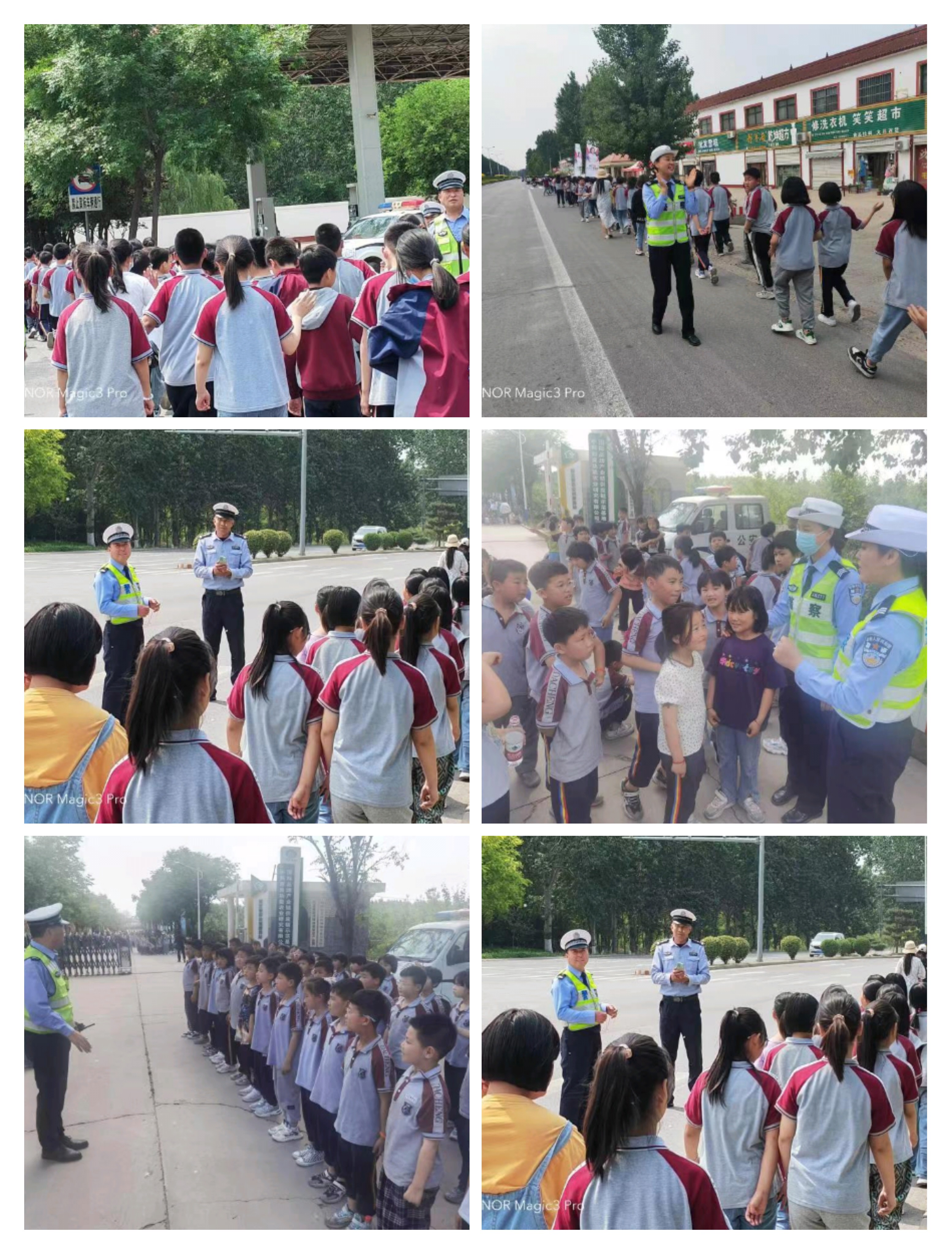 邯郸鸡泽：600多名小学生远足活动，交警全程护送